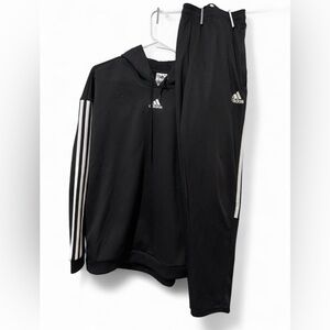 Adidas Black Tracksuit Set (Hoodie + Pants)
